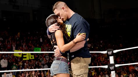 John Cena & AJ Lee kissing | cenanortonfan