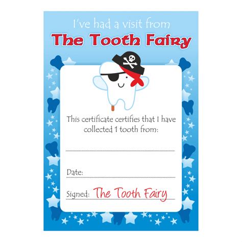 Tooth Fairy Boys Certificates | School Stickers