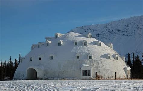 Modern Igloo, near Cantwell, Alaska. Built as a hotel but declared ...