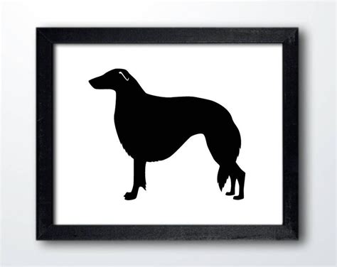 Borzoi Digital Download Borzoi Art Dog Silhouette Borzoi - Etsy