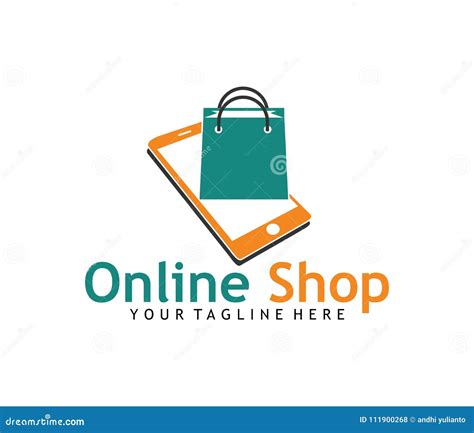 Online Shop Application Icon Shopping Bag Vector Logo Design Stock ...