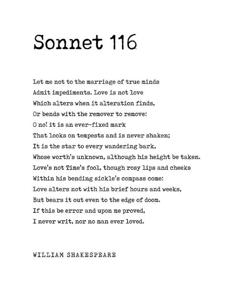 Où quelque part Automatisation shakespeare love sonnet 116 référer ...