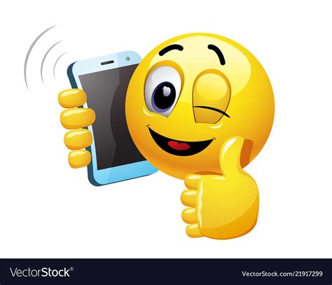 Winking smiley talking on a phone. Vector illustration of a smiley ...