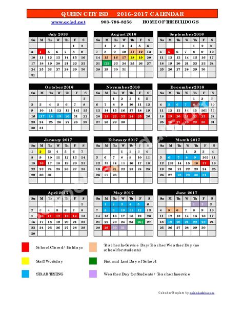 Queen City Independent School District Calendars – Texas