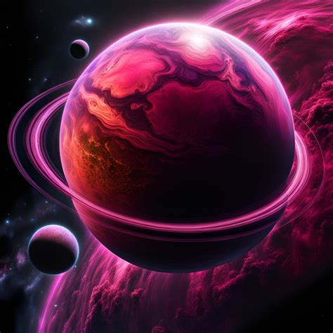 Pink Planet #2a, Masterplayer - AI Generated Artwork - NightCafe Creator