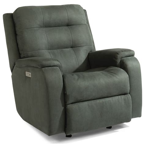 Flexsteel Arlo Contemporary Power Rocking Recliner with Power Headrest ...