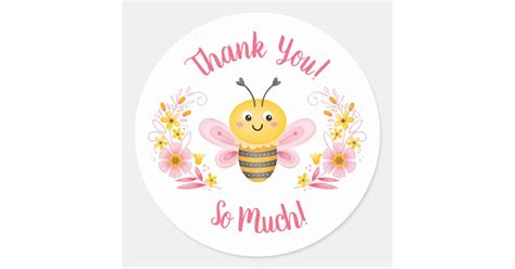 Cute Thank You Sticker | Zazzle.com