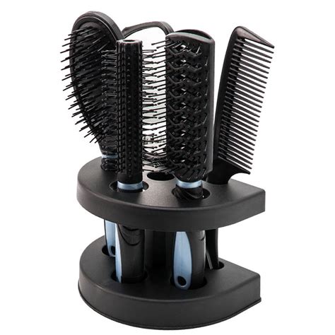 5PCS Hair Brush Comb Set with Shelf Hair Styling Tools Hairdressing ...