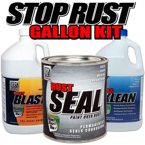 Stop Rust Gallon Kit - Complete Rust Prevention Paint Kit for Frame or ...