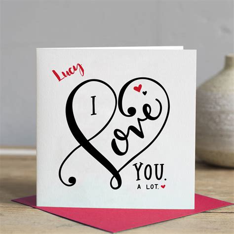 Valentines Day Card I Love You A Lot By Lisa Marie Designs