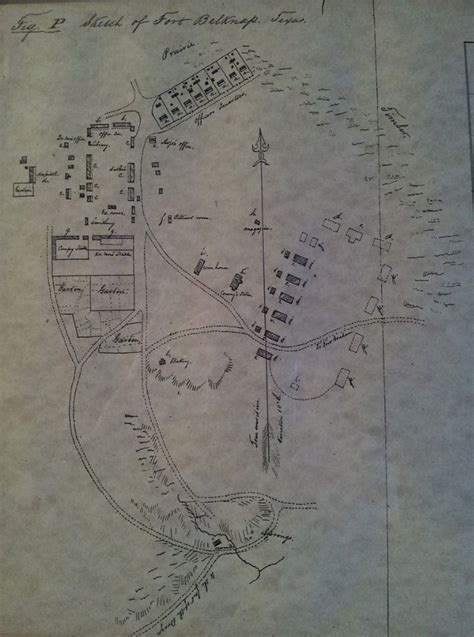 1853 map of Fort Belknap, by Lt. Col. W. G. Freeman. | Confederate ...