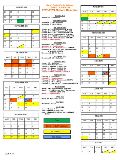 2023-2024 District Calendar | PDF