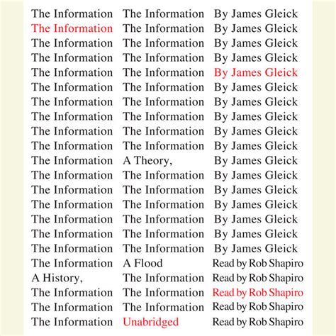 The Information by James Gleick | Penguin Random House Audio