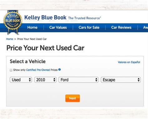 Kelley blue book accurately values used cars and other vehicles.