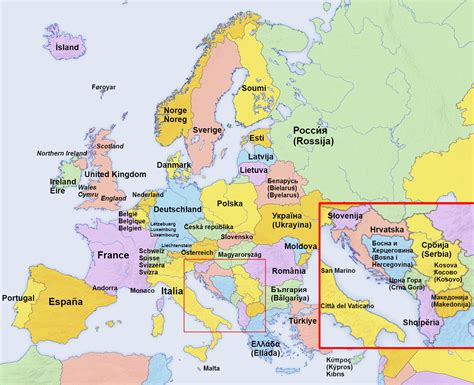 Europe Countries Map : Map of European countries in 2023 by GDP per ...