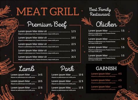 Steak Grill Restaurant Menu Template | lupon.gov.ph