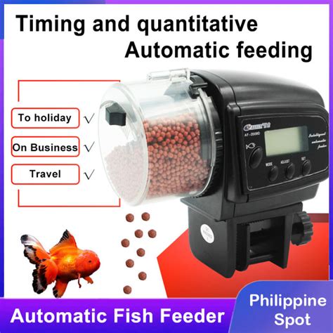 Automatic Fish Feeder Adjustable Timer Large Capacity Feeding Feeder ...