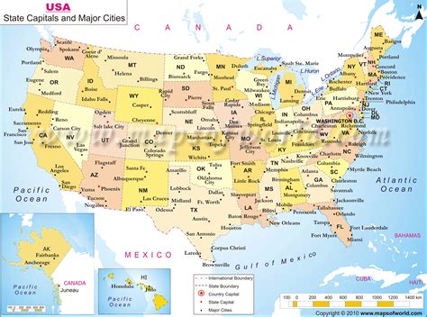 Us Map With Major Cities Labeled - Zone Map