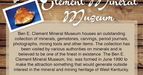 Discover Marion KY: Clement Mineral Museum