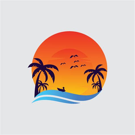 sunset logo vector 9729032 Vector Art at Vecteezy