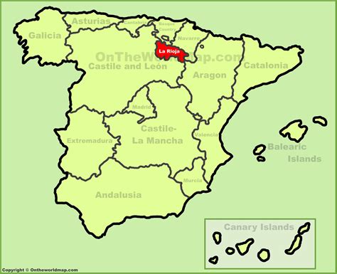 La Rioja location on the Spain map