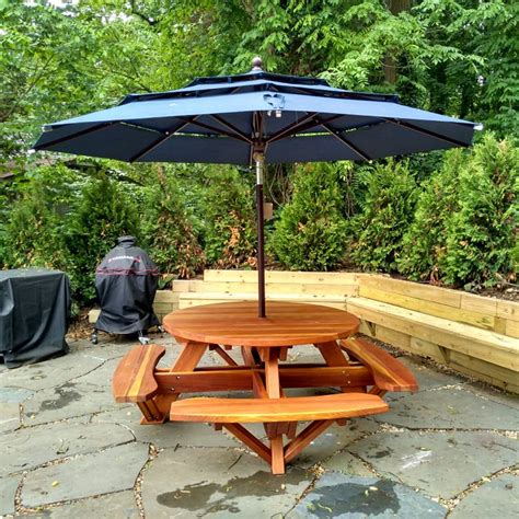 Picnic Table Plans With Umbrella Holder ~ Craftsmanship Unleashed