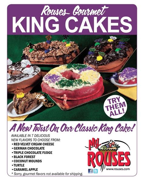 Rouses Gourmet King Cakes | King cake, Gourmet, Cake