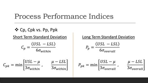 Process Capability and Performance (Cp, Cpk, Pp, Ppk, Cpm) | Quality Gurus