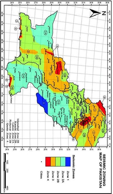 Seismic Zoning Map of Pakistan.