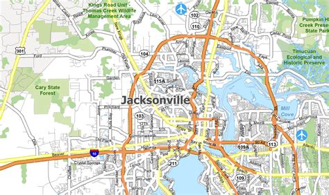 Printable Map Of Jacksonville Florida - Printable Word Searches