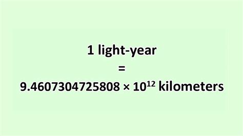 Convert Light-year to Kilometer - ExcelNotes