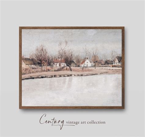 Vintage Printable Art Download Frozen Pond Winter Landscape 19th ...