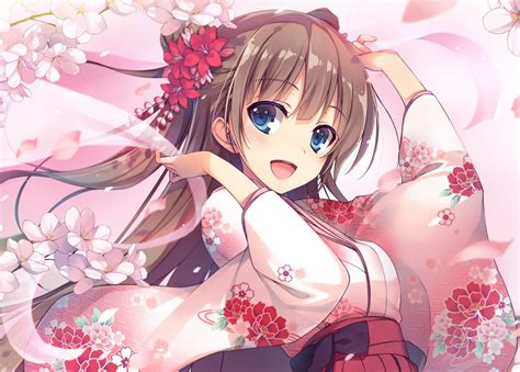 Wallpaper : anime girls, kimono, Japanese clothes, long hair, original ...