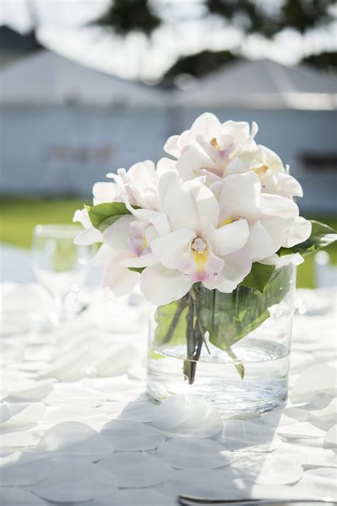 Low Orchid Centerpiece | Orchid centerpieces, Wedding centerpieces ...