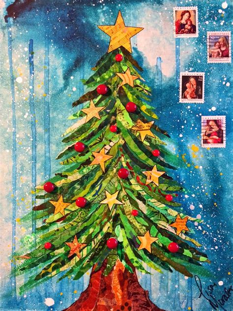 A Pinch Of Wonderful: DIY Christmas Tree Collage Homemade Christmas ...