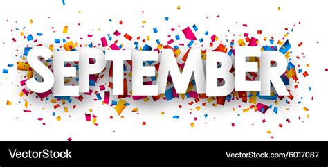 September sign Royalty Free Vector Image - VectorStock