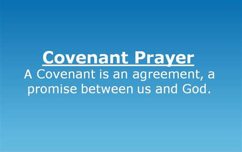 Pastor Chris' Blog: Covenant Prayer