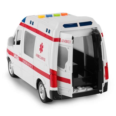 Liberty Imports Large Friction Powered Rescue Ambulance Toy Emergency ...