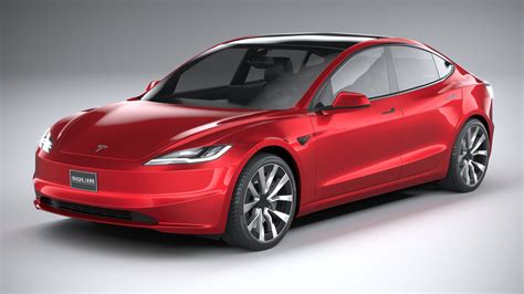 Tesla Model 3 2024 3D Model $159 - .3ds .c4d .lwo .fbx .ma .obj .max ...