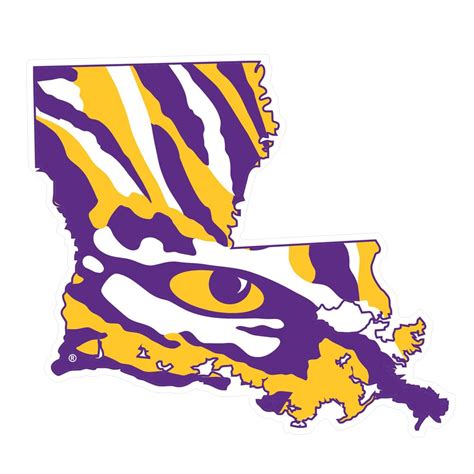 LSU | LSU 4" Tiger Eye State Decal | Alumni Hall