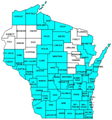 Wisconsin Counties Visited (with map, highpoint, capitol and facts)