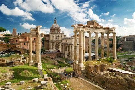 View of the roman forum in rome stock photo containing ancient and ...