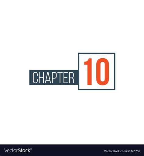 Chapter 10 design template can be used for books Vector Image