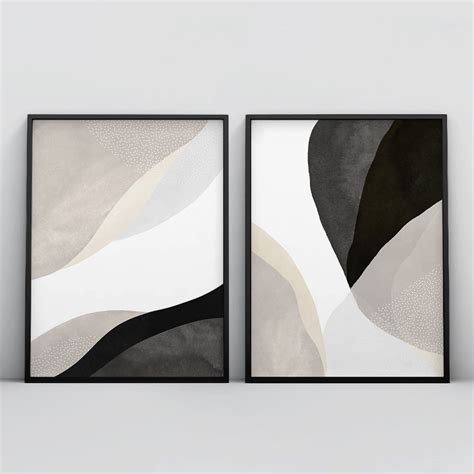 2 Piece Art Prints Abstract Poster Set Bedroom Wall Art - Etsy