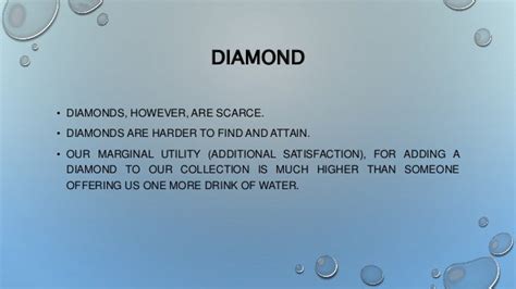 Diamond water-paradox (A Theory)