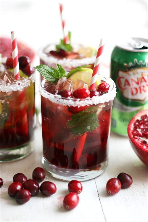 Holiday Mojito Mocktail with Cranberry and Pomegranate - The Pretty ...