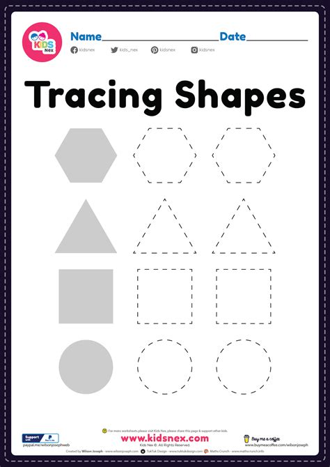 Shapes Tracing Worksheet Actividades Escolares Grafomotricidad Y Fichas ...