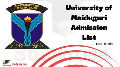 UNIMAID Admission List 2023/2024 is Out | StudyRose