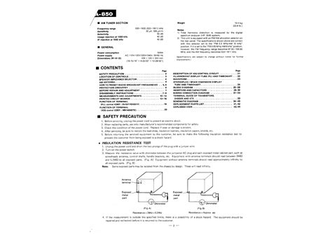 Service Manual for TECHNICS SA850 - Download