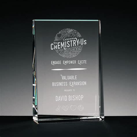 Crystal Plaque | Baldwin | Glassical Designs Crystal & Glass Awards